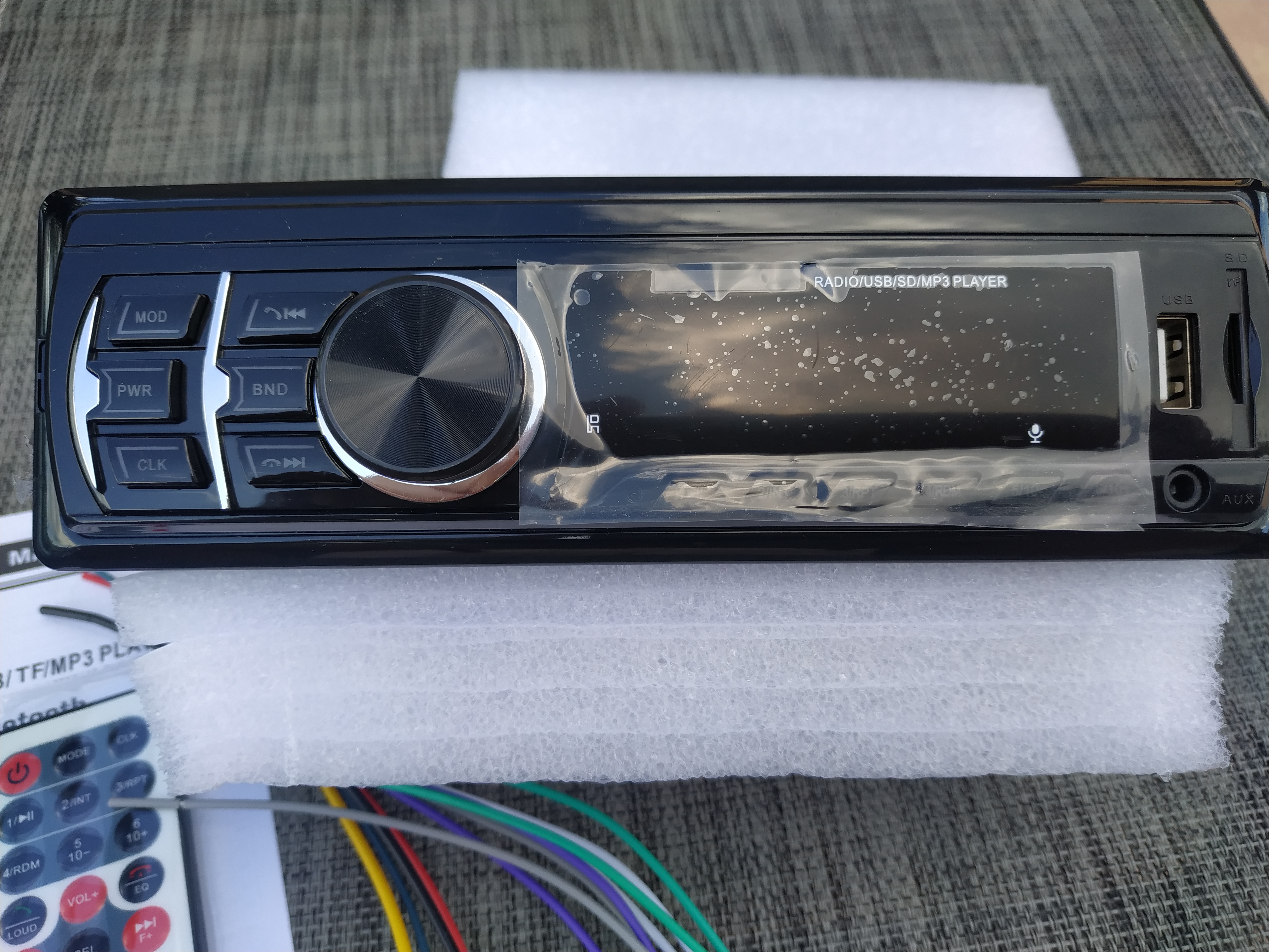 AUTORÁDIO RÁDIO 1DIN MP3 BLUETOOTH USB SD/MMC AUX