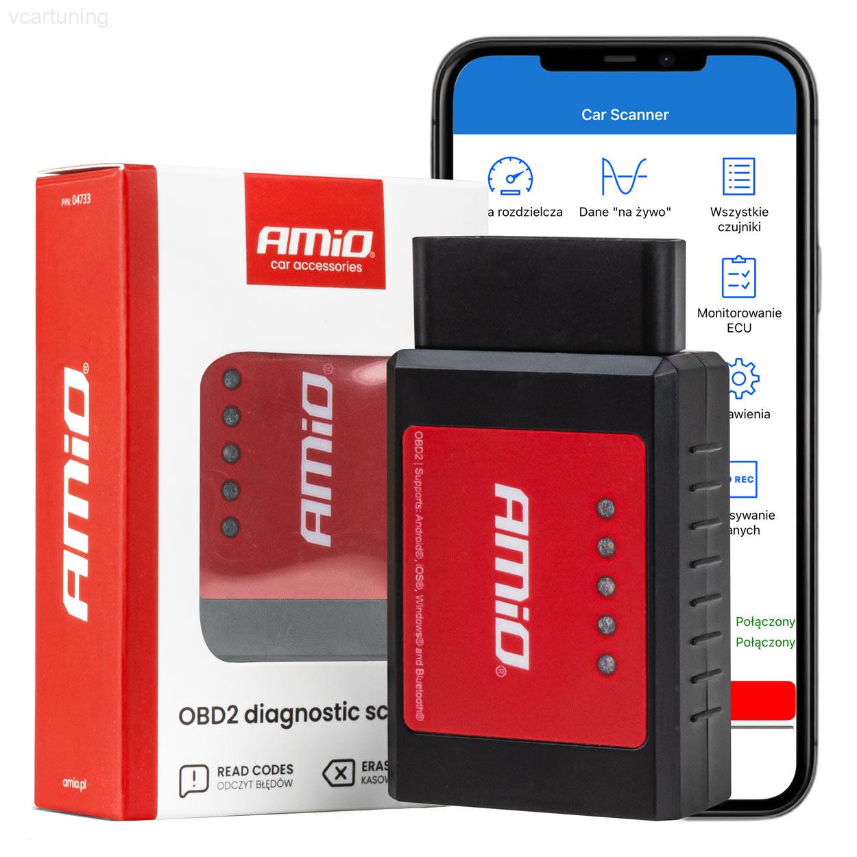 Diagnostický skener OBD2 AMiO-04733