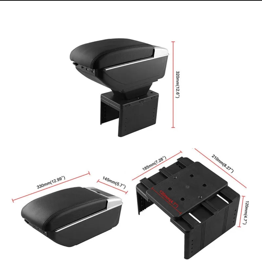Univerzální loketní opěrka sklopná s posuvem 5 usb
