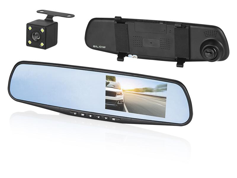 Zrcátko s DVR kamerou a LCD monitorem se zadní kamerou a s 4.3“ displejem.