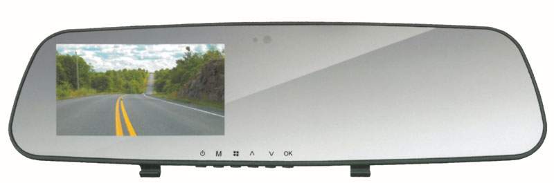 Zrcátko s DVR kamerou a LCD monitorem 2,8"