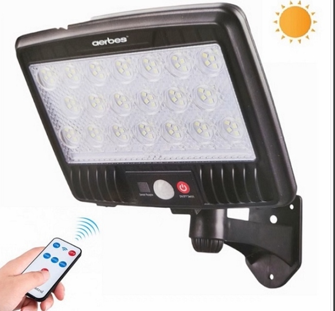 LED solární nástěnné indukční světlo (AERBES AB-TA155 140 LED solární nástěnné indukční světlo)